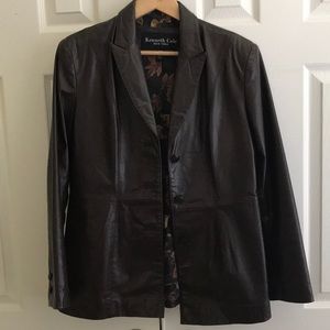 Kenneth Cole brown leather jacket